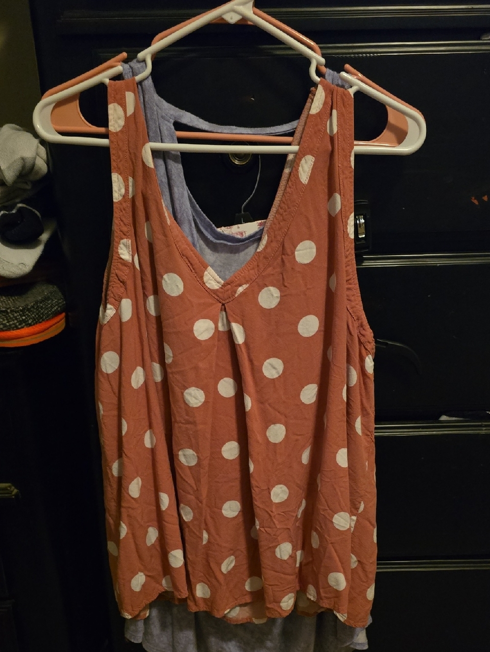 torrid Rust and White Polka Dot Tank